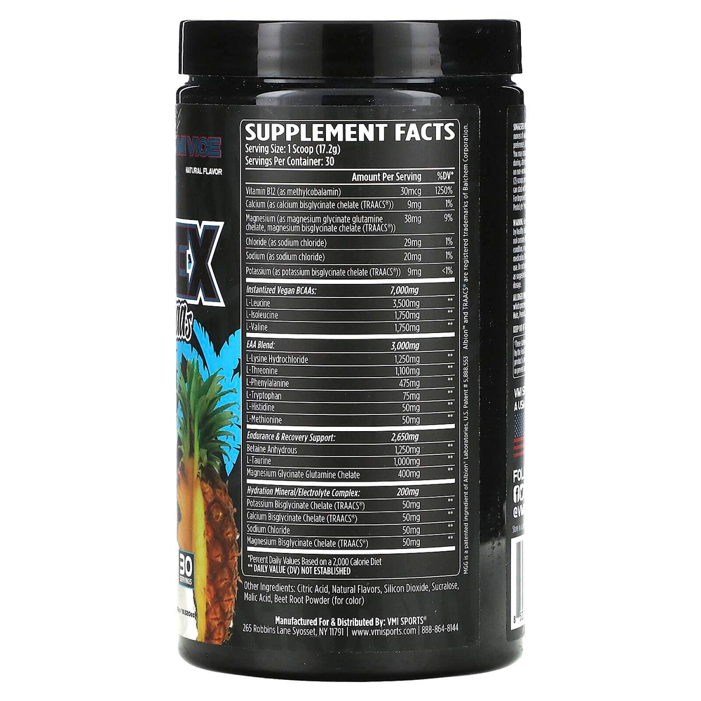 VMI Sports, Aminogex, EAA / BCAA, Miami Vice, 516 г (18,52 унции)