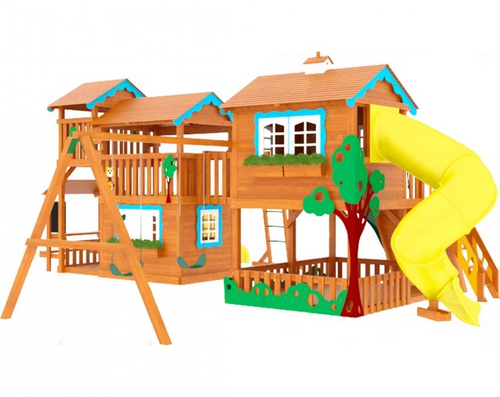Детская деревянная площадка Домик 6 Совенок