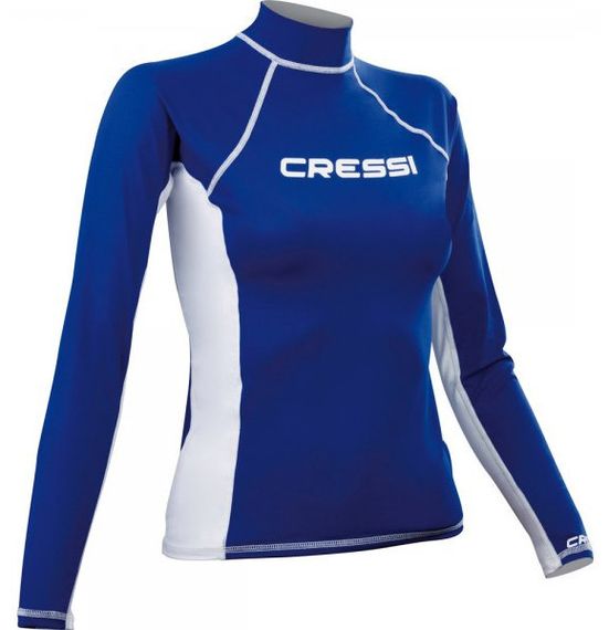 Гидрофутболка-рашгард женская Cressi Rash Guard с длинным рукавом синяя