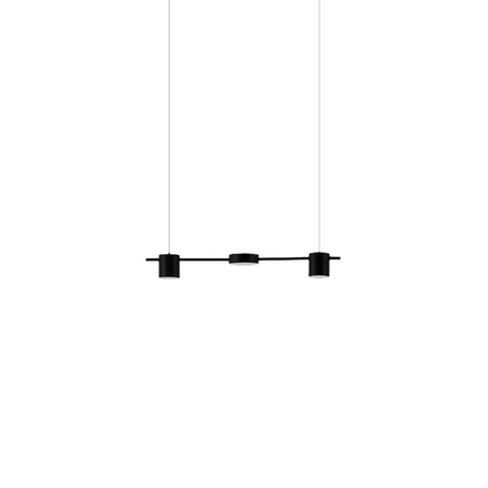 Pendant design lamp Linea  ( 3 lampshade ,  Black )