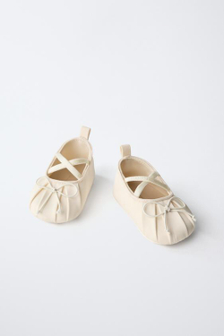 ZARA БАЛЕТКИ ДЛЯ ТОРЖЕСТВ, ЭКРЮ