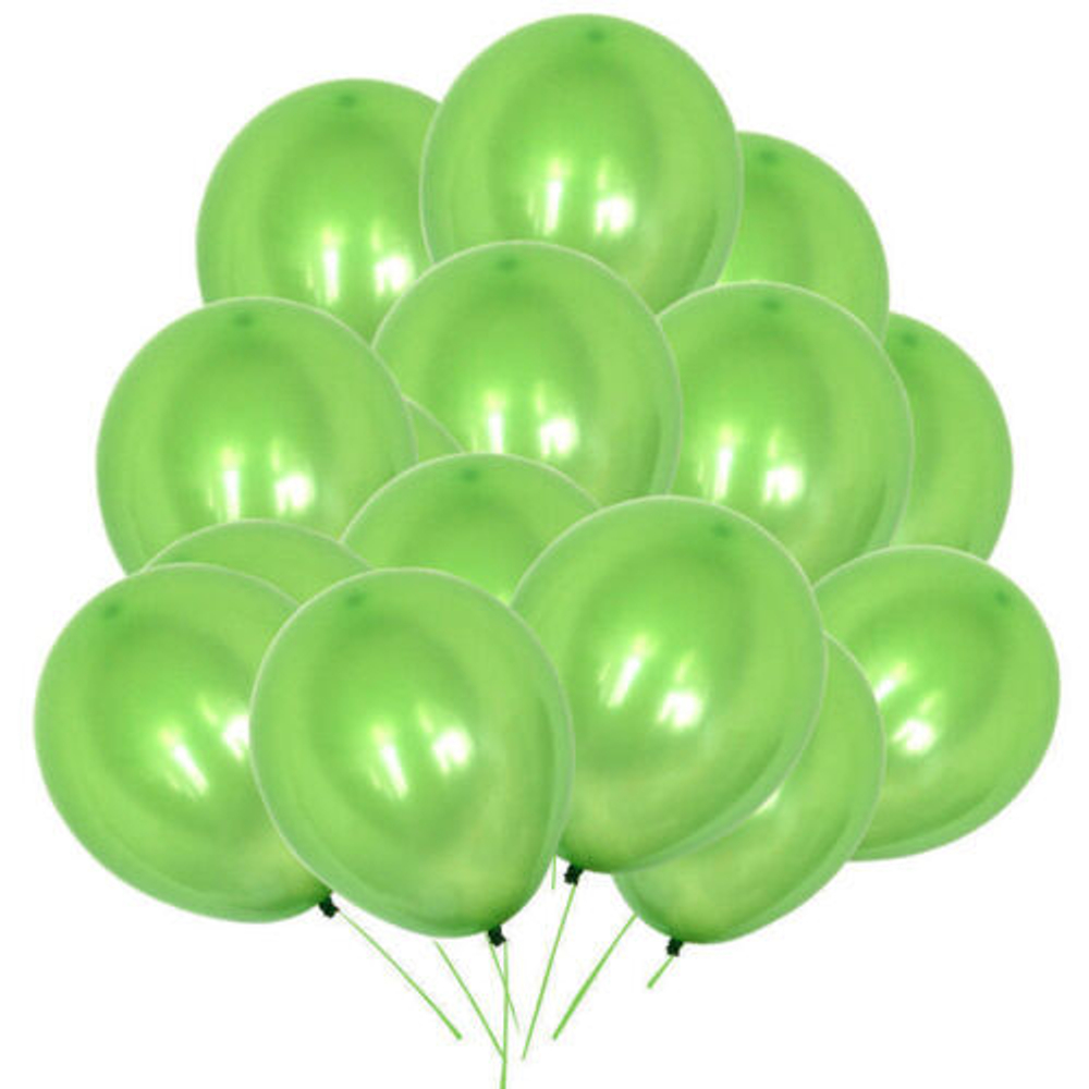 Шар воздушный 12" зеленый 1 шт, надут гелием