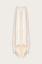 ЮБКА ИЗ МОЛОЧНОГО ШЕЛКА С ВОЛАНАМИ