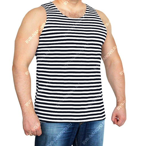 Майка-тельняшка летняя Синяя полоса ГОСТ( хлопок)