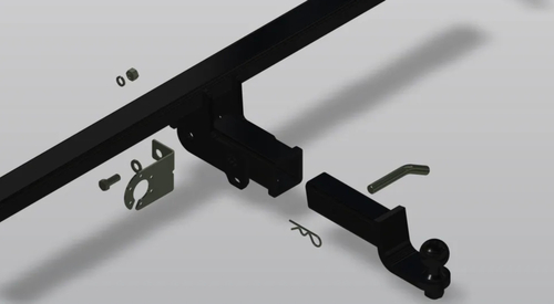 Фаркоп под квадрат на NISSAN X-TRAIL T32 (2015-) (без электрики, паспорт/сертификат в комплекте) Автос.NS 27B