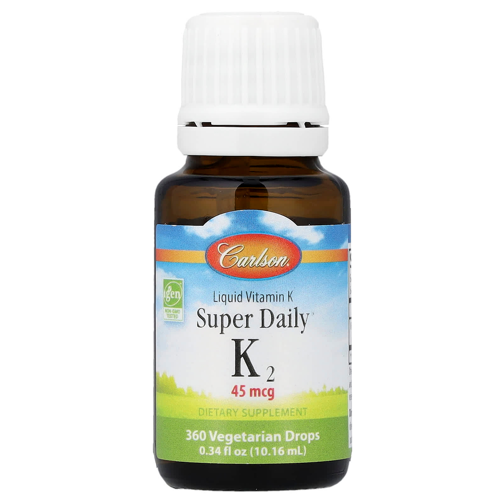 Carlson, Super Daily® K2, 10,16 мл (0,34 жидк. унции)