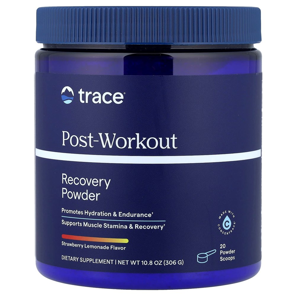Trace, после тренировки, восстанавливающий порошок, со вкусом клубничного лимонада, 306 г (10,8 унции)