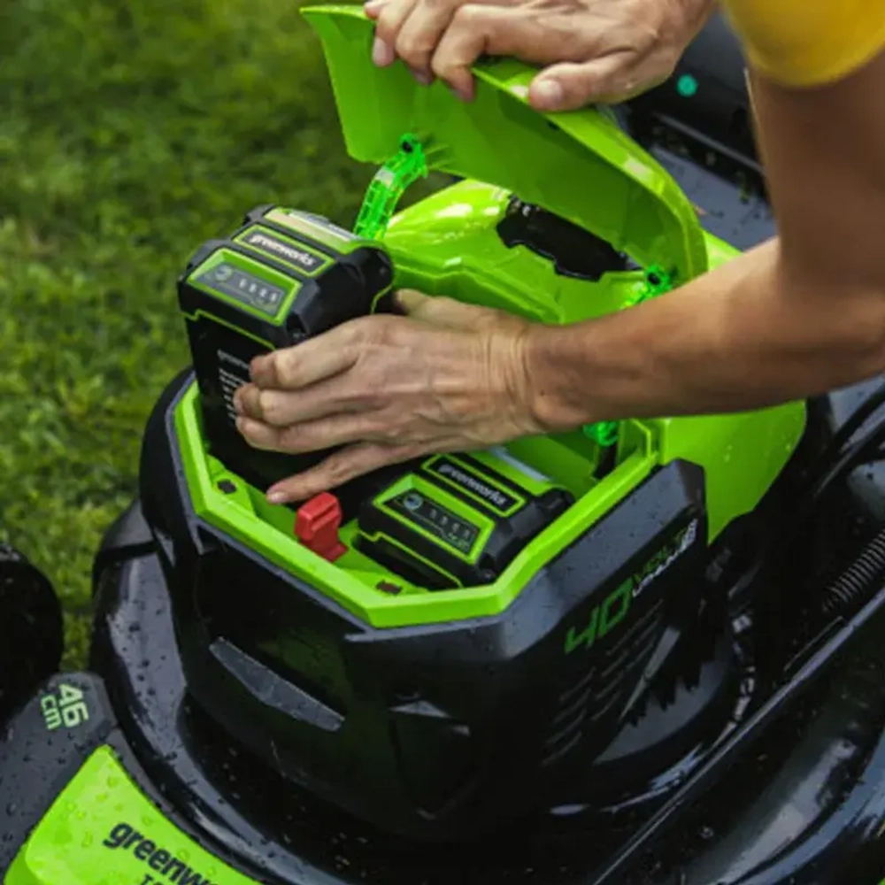 Аккумуляторная газонокосилка Greenworks GD40LM46SPK4 (1 x 4 Ач, Быстрое ЗУ) 2506807U4F