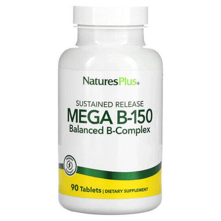 Витамины группы B NaturesPlus, Mega В-150, длительное высвобождение, 90 таблеток
