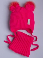 Шапка зимняя вязаная и снуд