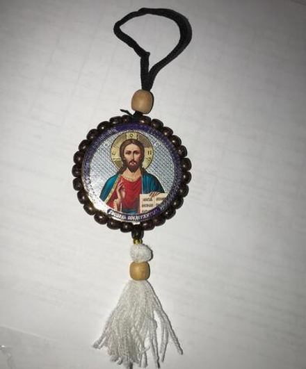 Икона автомобильная двухсторонняя на верёвочке (Риза)