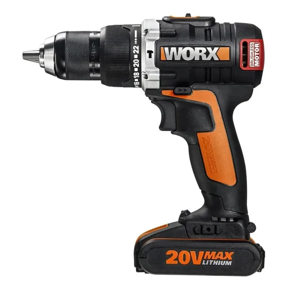 WORX WX373 аккумуляторная дрель-шуруповерт (2 x 2 Ач, ЗУ)