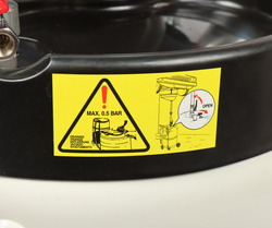 Установка для замены масла 90л с поворотным поддоном 15л и колбой GTE