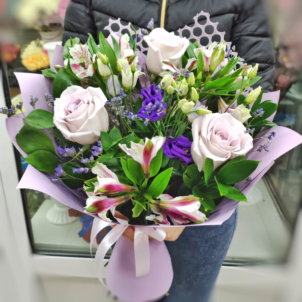 Букет в сиреневой гамме