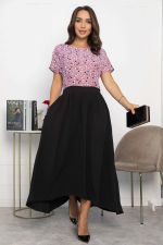 Платье Бруния (черно-розовое) П13997-16М LT Collection