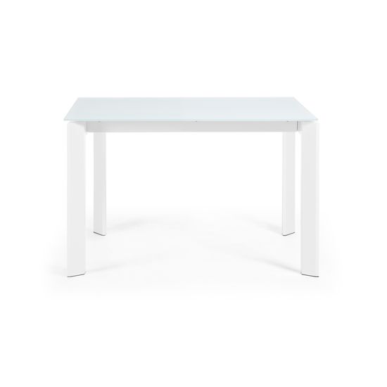 Стол обеденный Atta 120(180)x80 белое стекло