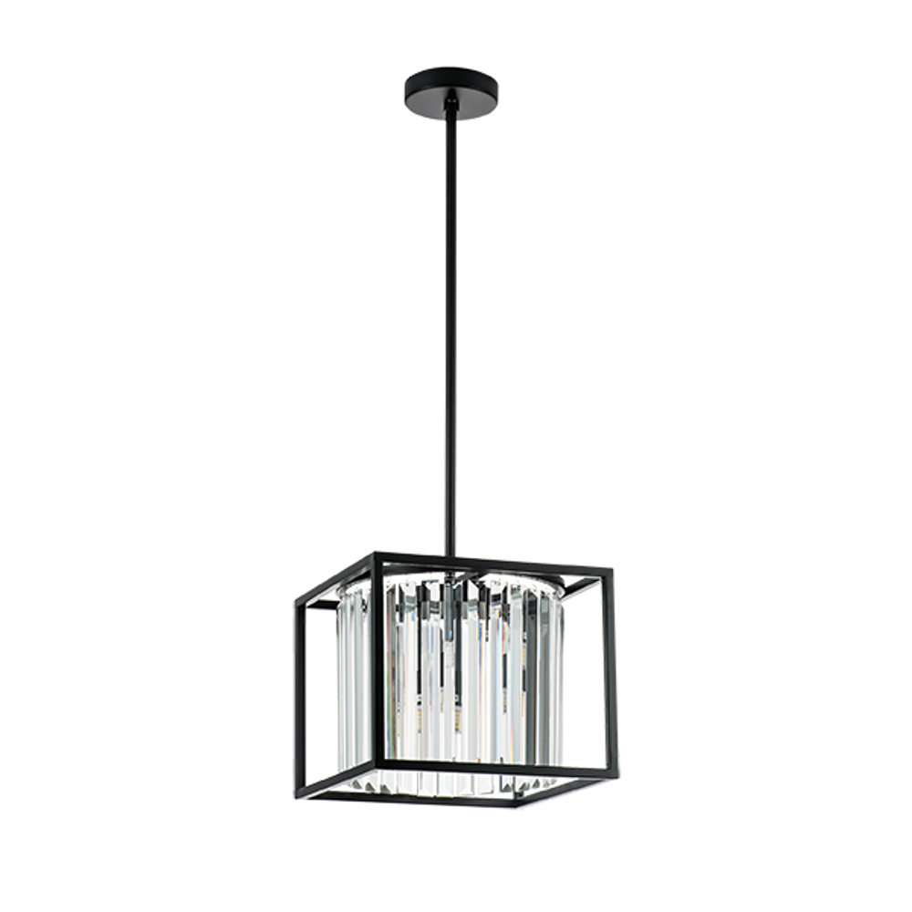 713037 Люстра REGOLO 3х40W G9 ЧЕРНЫЙ МАТОВЫЙ/ПРОЗРАЧНЫЙ