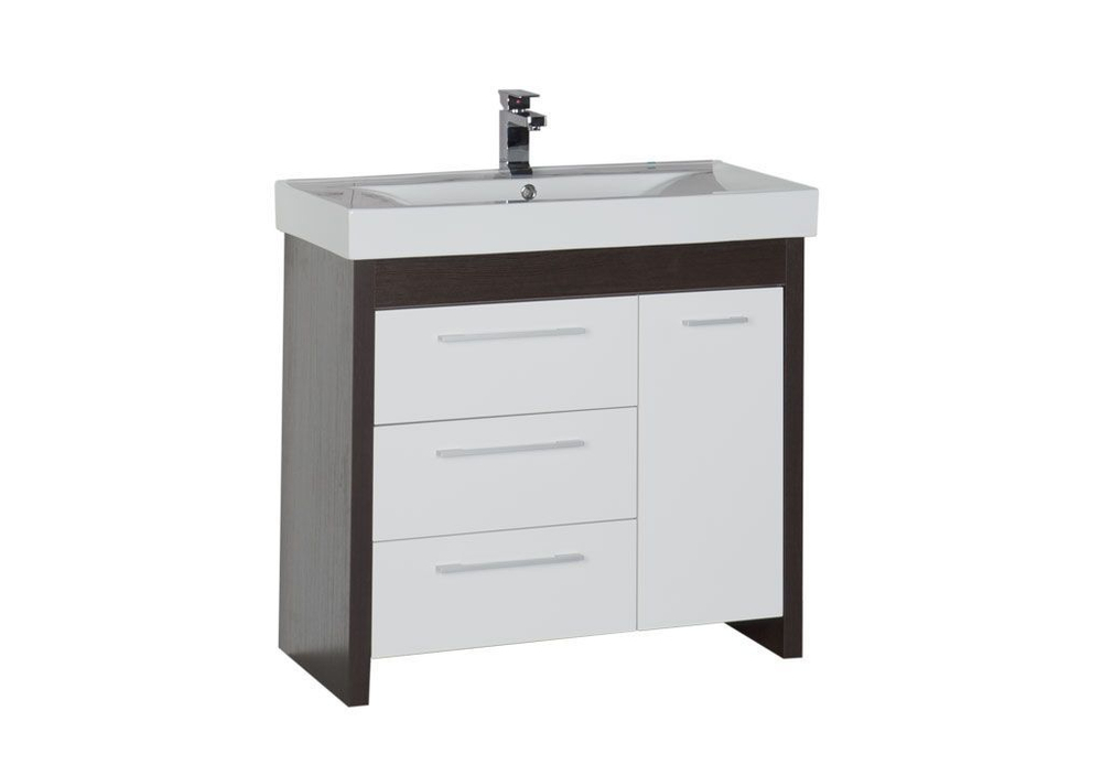 Тумба с раковиной Aquanet Тиана 100 венге