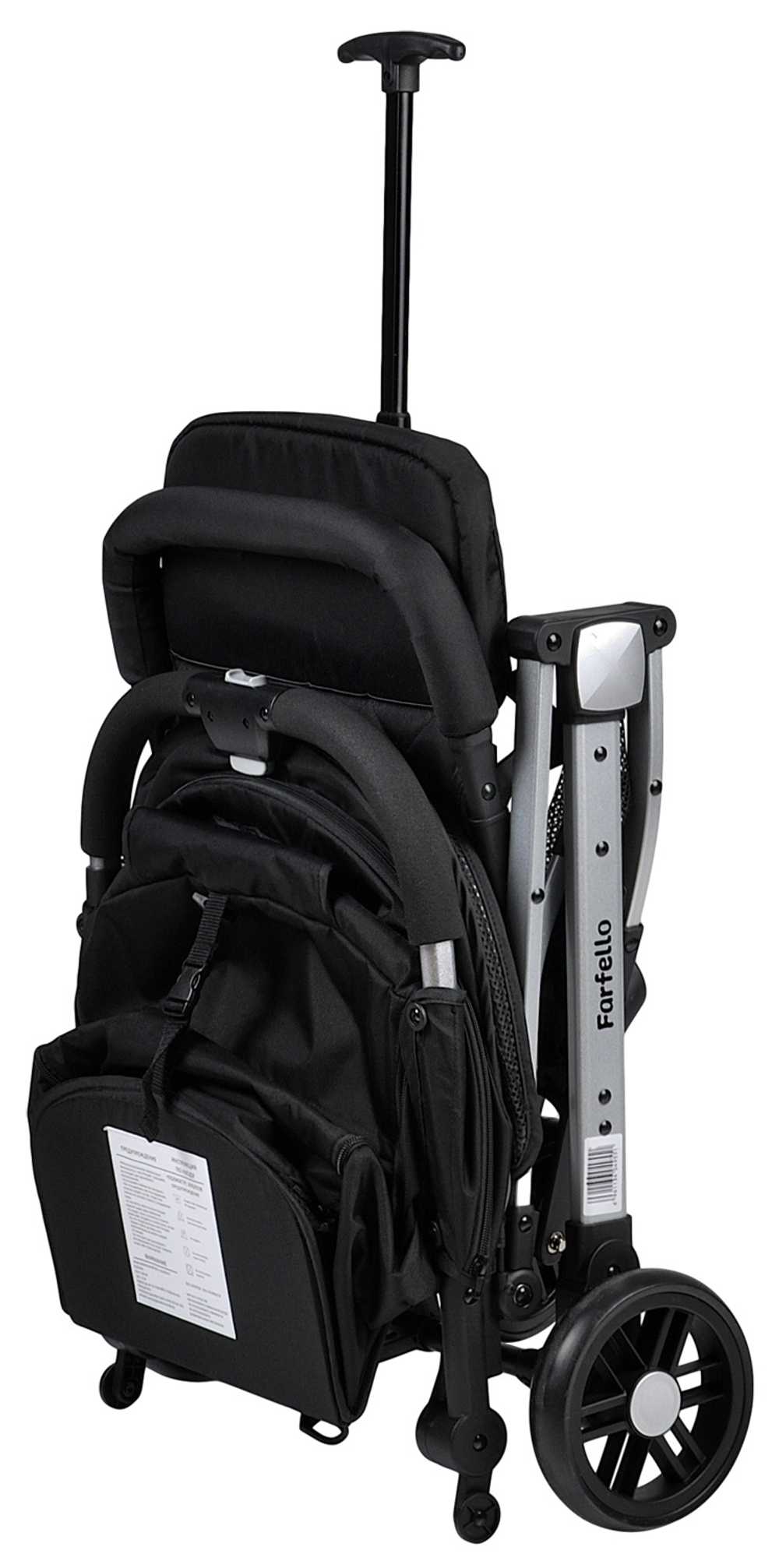 Коляска детская прогулочная Farfello Comfy Go (Dark grey/colorful (черная) CG-18)