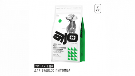 AJO Dog Mini Hypoallerg для взр собак мини и малых пород, склонных к аллер. 2кг