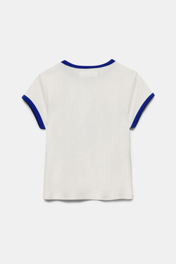 PULL&BEAR Футболка в рубчик NFL Colts, цвет льда