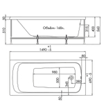 Ванна акриловая 1ACReal Gamma 150