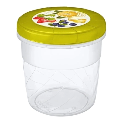 Банка с завинчивающейся крышкой с декором 1,0 л (Зеленый)