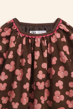 ZARA ПЛАТЬЕ С ЦВЕТОЧНЫМ ПРИНТОМ - LIMITED EDITION, РАЗНОЦВЕТНЫЙ