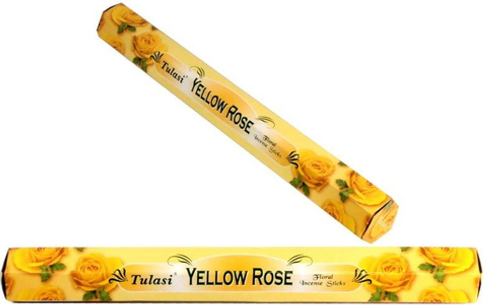 Tulasi Yellow Rose шестигранник Благовоние Желтая роза