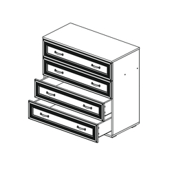 Комод классический Ливорно ЛК-20, Дуб сонома
