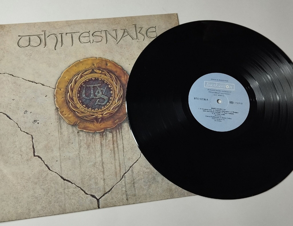 Винтажная виниловая пластинка LP Whitesnake 1987 (Болгария 1987) Give Me All Your Love