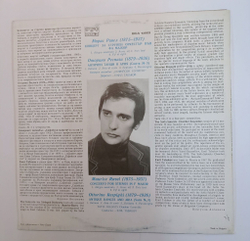 Винтажная виниловая пластинка LP Maurice Ravel Равель, Ottorino Respighi Респиги Концерт для струнного оркестра в Фа Мажор Античные танцы и Ария Concerto for strings in F major Antique Dances and Arias Suite No 3 (Болгария)
