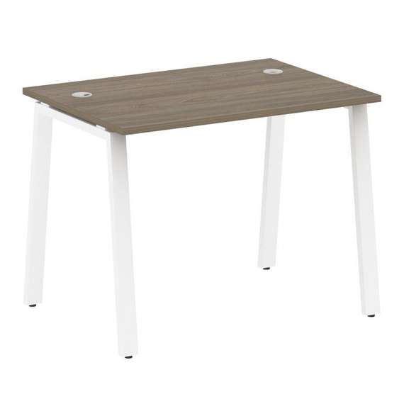 Metal System Стол письменный на А-образном м/к БА.СП-1 Вяз Благородный/Металл Белый 1000*720*750