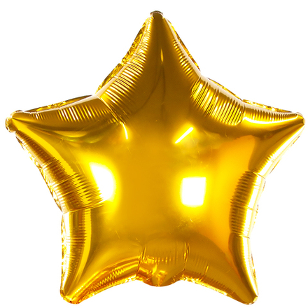 Шар (18"/46 см) Звезда, Золото