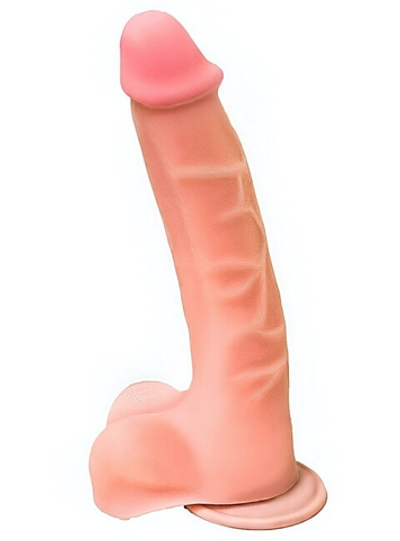 Фаллоимитатор неоскин на присоске в ламинате (22,5 см ) (Цвет: телесный)