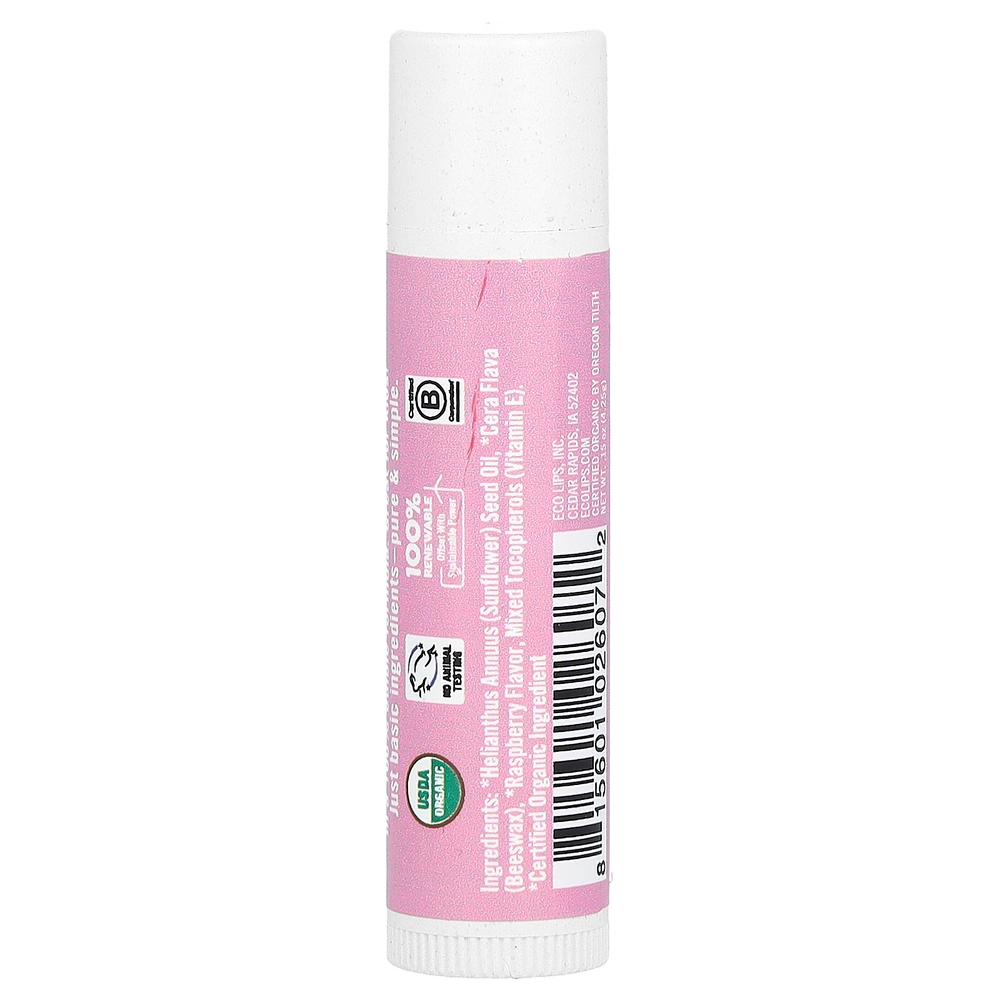 Eco Lips, Pure & Simple, бальзам для губ, малина, 4,25 г (0,15 унции)