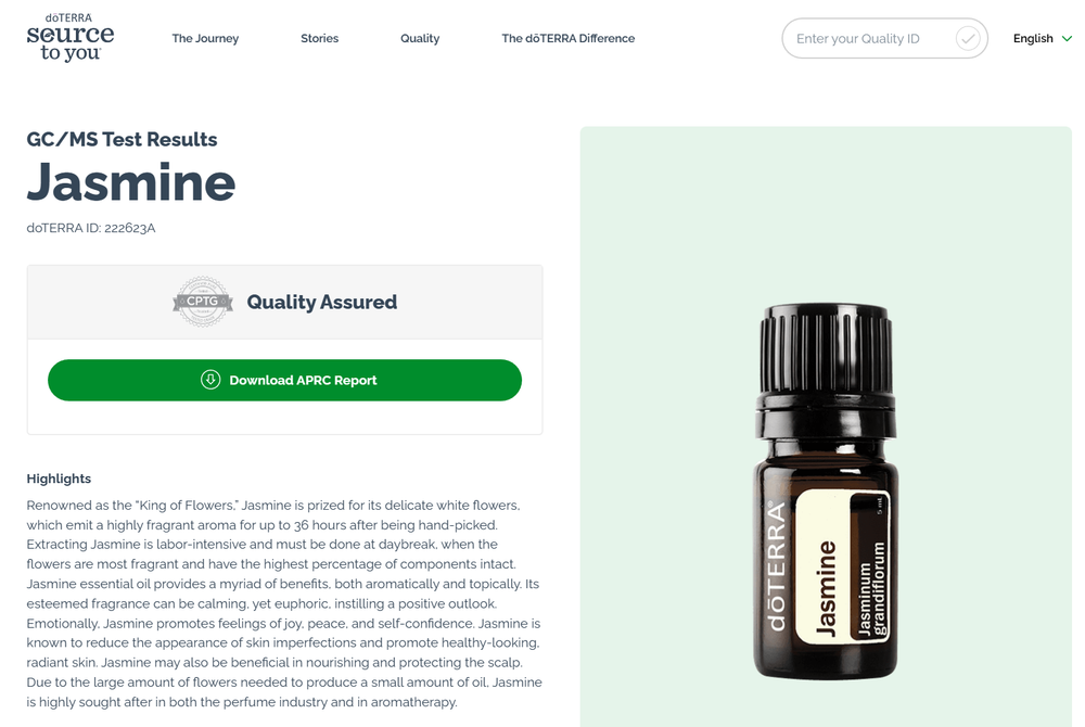 Эфирное масло doTERRA Jasmine, Жасмин, 2.5 мл