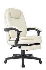 Кресло руководителя Бюрократ CH-868N-BF слоновая кость эко.кожа крестов. пластик подст.для ног