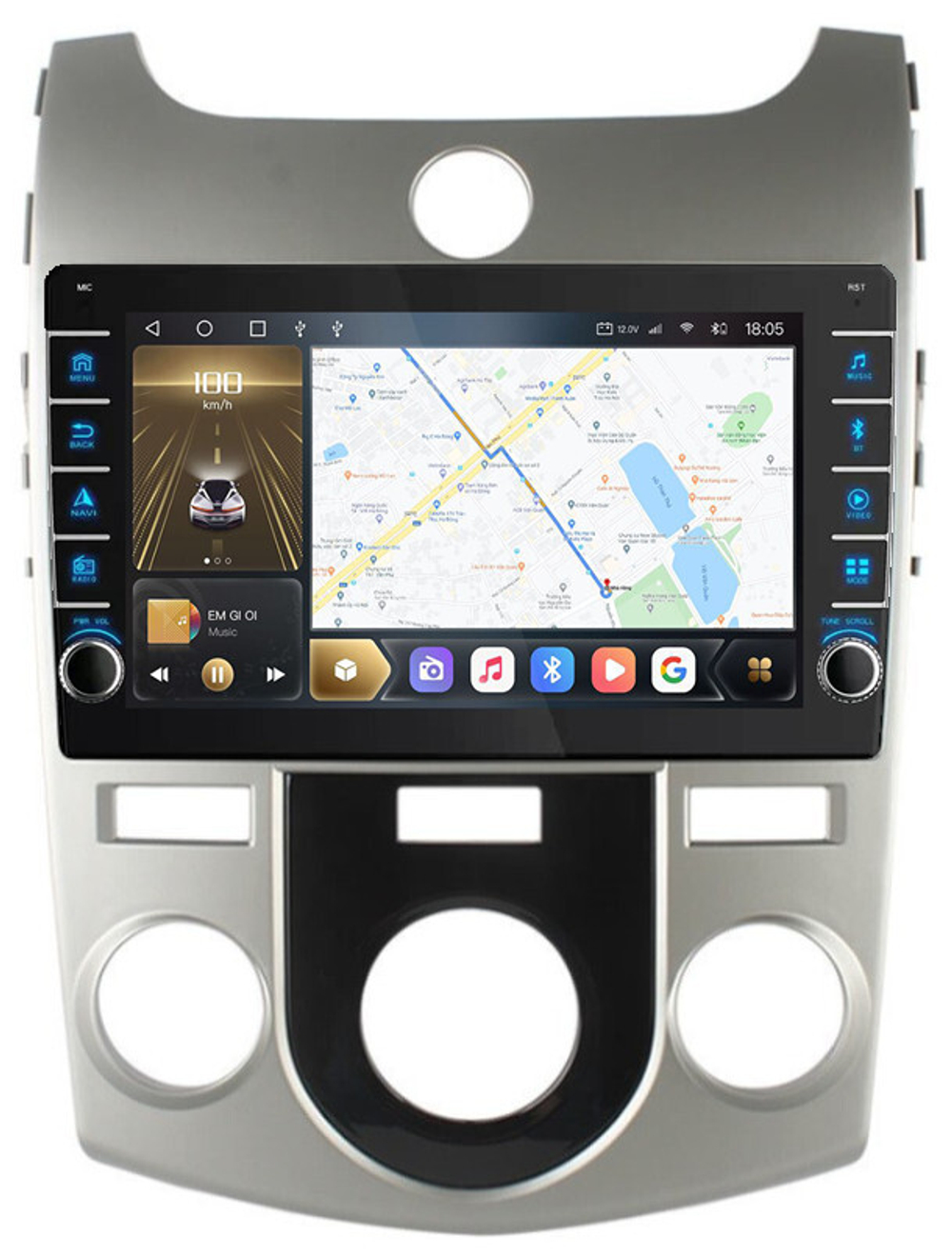 Магнитола для KIA Cerato 2 2008-2013 (кондиционер) - Carmedia OL-9736-M (кнопки и крутилки), Android 12, TS10,  CarPlay, 4G SIM-слот