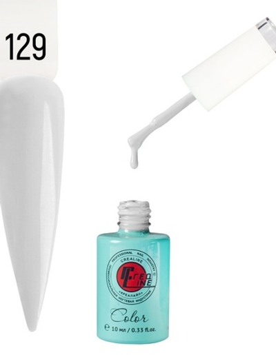 Гель-лак UV тон 129 Светлая платина 10 мл