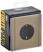 FORTE&PIANO Розетка 1-местная с заземлением с защитными шторками винтовое крепление 16А FP615M металл шампань IEK