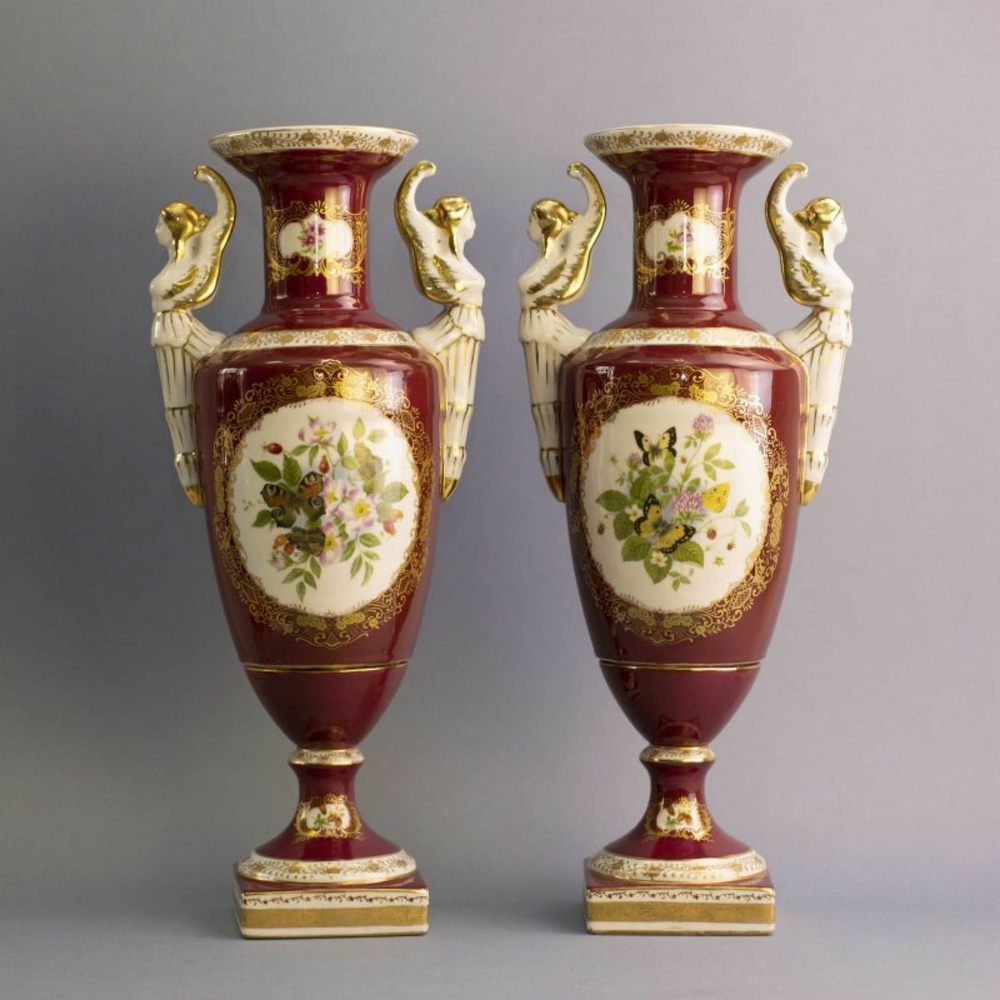 Парные винтажные вазы