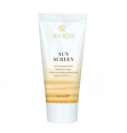 SUN SCREEN Cолнцезащитный крем для лица с лизатом бифидобактерий (spf 50+) PA++++, ТМ SEA ROSE
