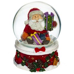 GAEM Фигурка декор в стекл шаре "Санта/Олень", D7 см, L7 W7 H8,5 см, 2в.