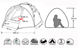 Палатка 3 местная Envision 3 (40 сек)