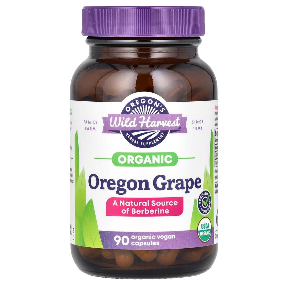 Oregon's Wild Harvest, Органический орегонский виноград, 90 органических веганских капсул (380 мг на капсулу)