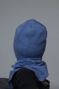 Комплект Шапка трикотажная+снуд (Красный, Синий меланж) ФЛАЙ