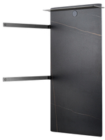 Полотенцесушитель электрический с каменной плитой Черный мрамор WONZON & WOGHAND STUTTGART, Темный графит (WW-A504-GM)