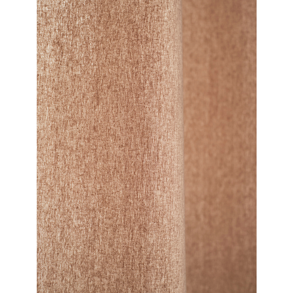 Штора из хлопка с помпонами бежево-серого цвета из коллекции essential, 150х290 см