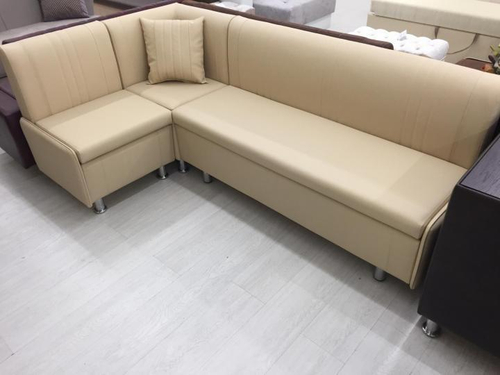 Кухонный уголок со спальным местом и ящиком для хранения бежевый кожзам дерево